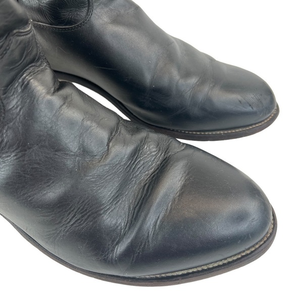 Justin Boots Ropers Collection Black Kipskin Western Boots - Picture 10 of 15